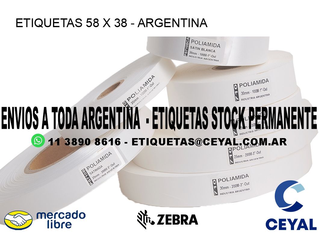 ETIQUETAS 58 x 38 - ARGENTINA