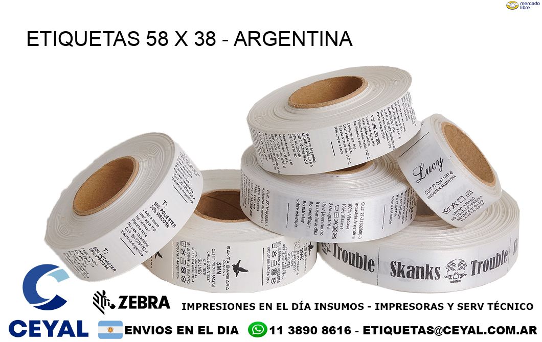 ETIQUETAS 58 x 38 - ARGENTINA