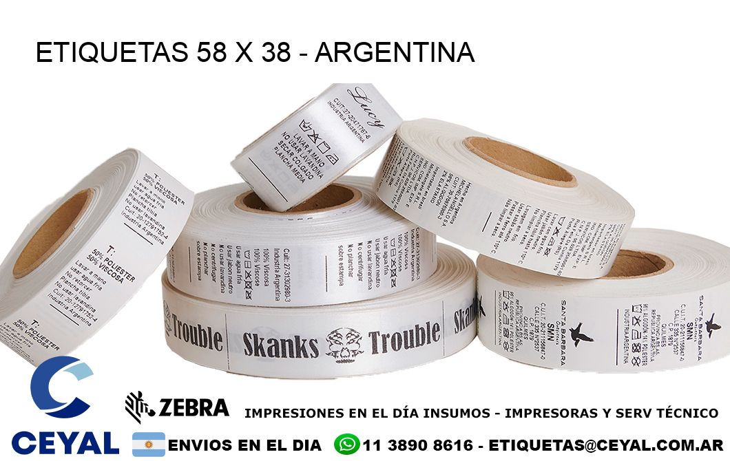 ETIQUETAS 58 x 38 - ARGENTINA