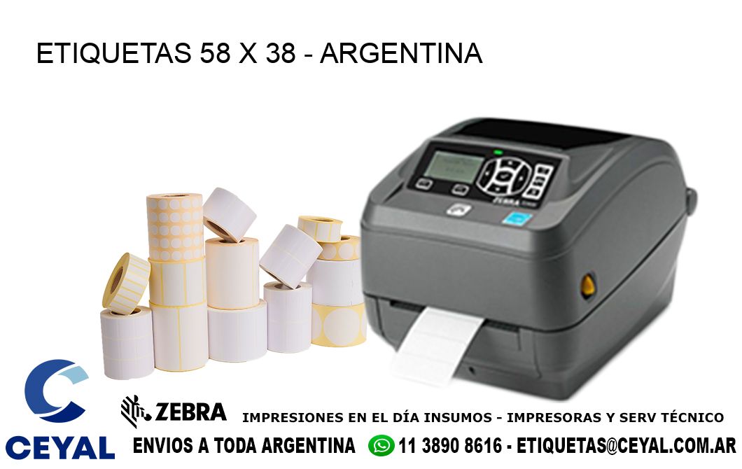 ETIQUETAS 58 x 38 - ARGENTINA