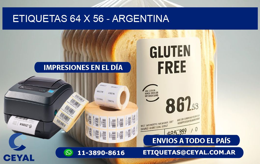 ETIQUETAS 64 x 56 - ARGENTINA