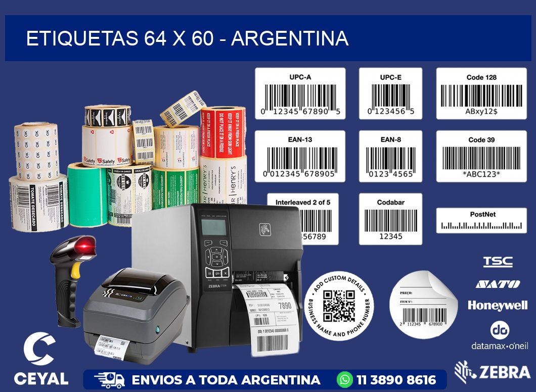 ETIQUETAS 64 x 60 - ARGENTINA