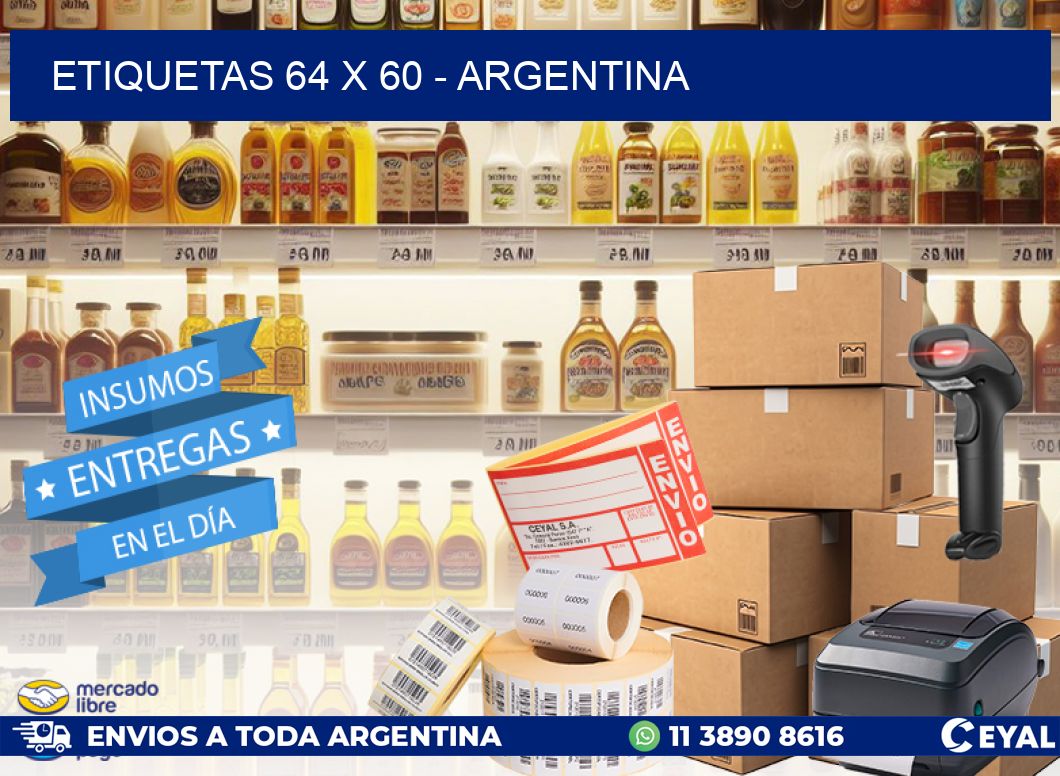 ETIQUETAS 64 x 60 - ARGENTINA