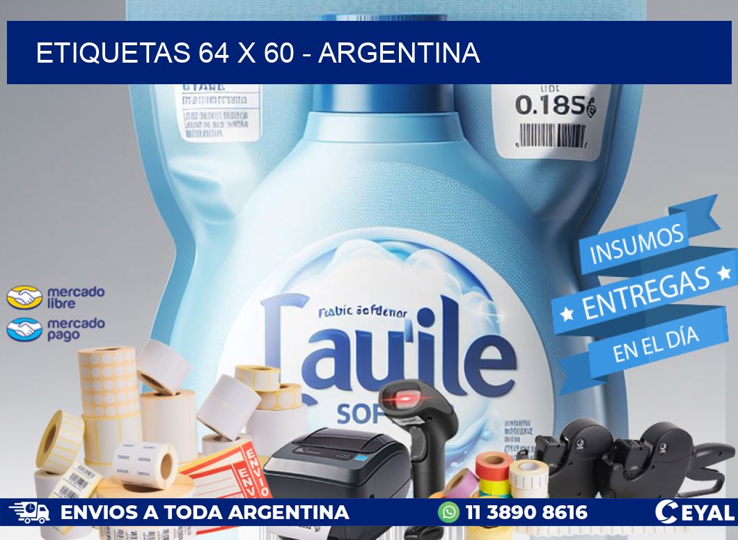ETIQUETAS 64 x 60 - ARGENTINA
