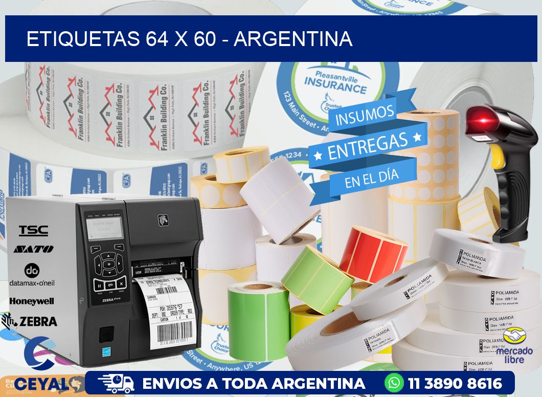 ETIQUETAS 64 x 60 - ARGENTINA
