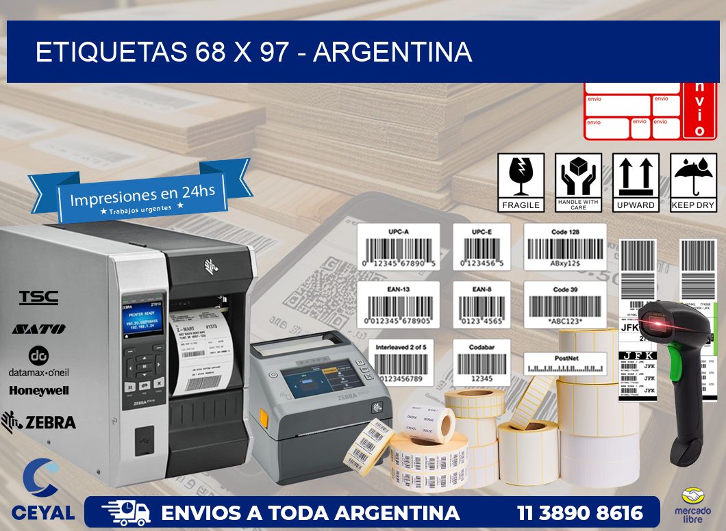 ETIQUETAS 68 x 97 - ARGENTINA