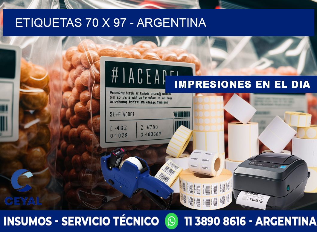 ETIQUETAS 70 x 97 - ARGENTINA