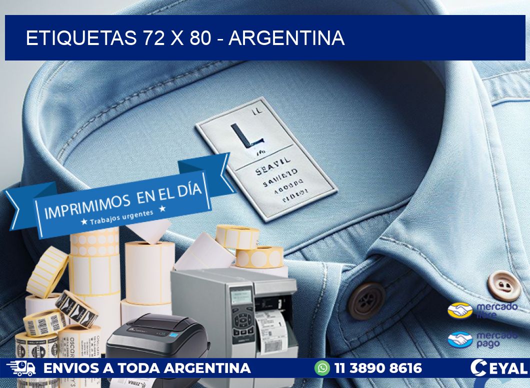 ETIQUETAS 72 x 80 - ARGENTINA