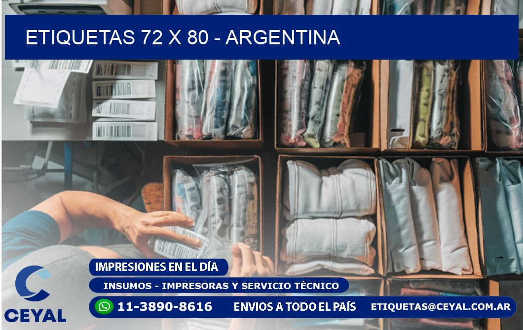 ETIQUETAS 72 x 80 - ARGENTINA