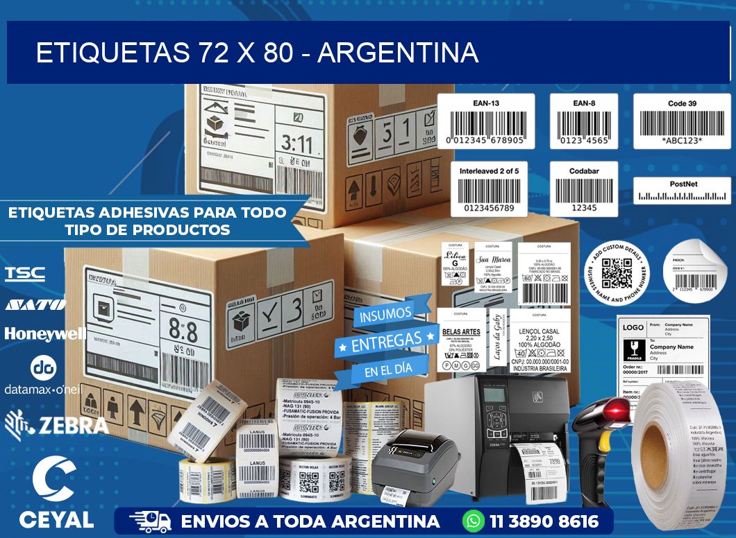ETIQUETAS 72 x 80 - ARGENTINA