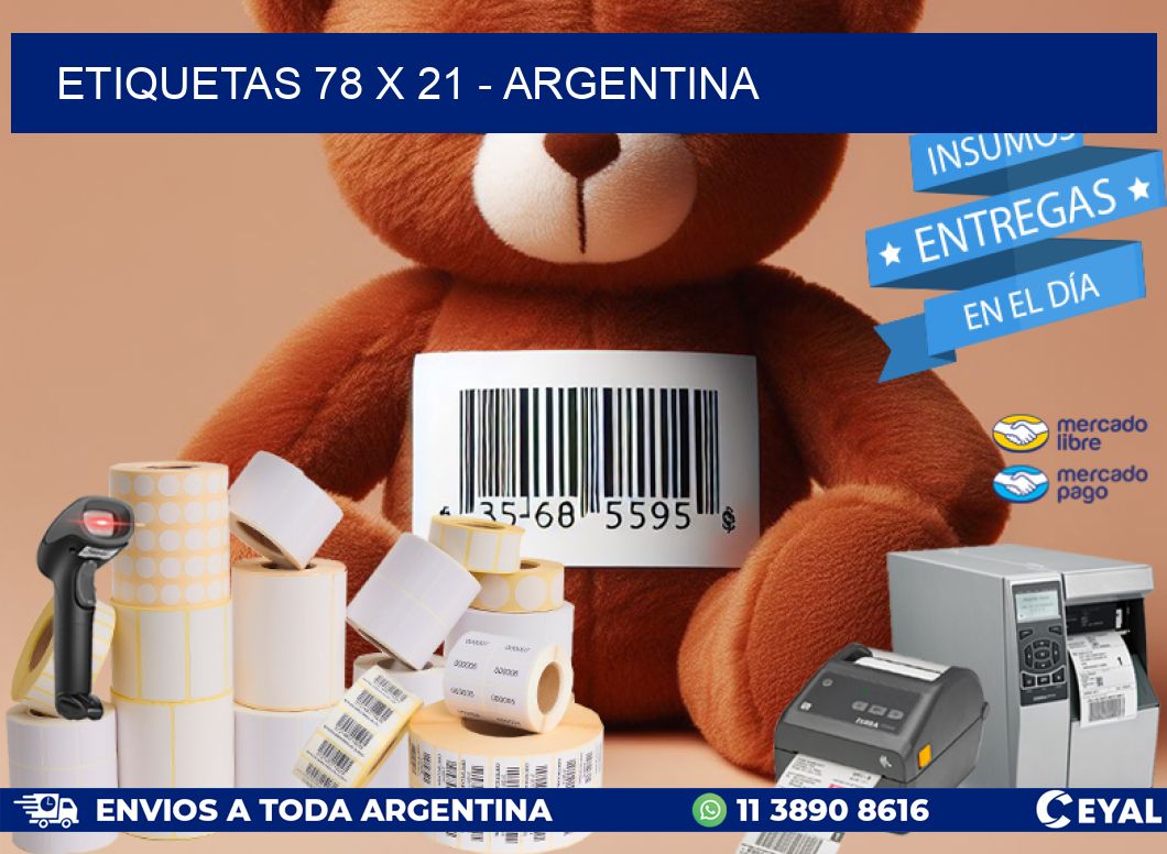 ETIQUETAS 78 x 21 - ARGENTINA