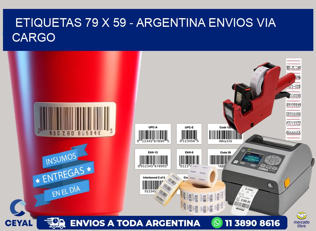 ETIQUETAS 79 x 59 – ARGENTINA ENVIOS VIA CARGO