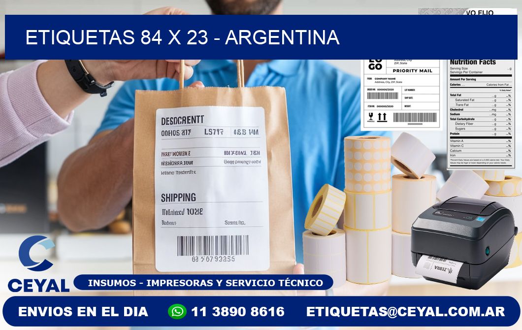 ETIQUETAS 84 x 23 - ARGENTINA