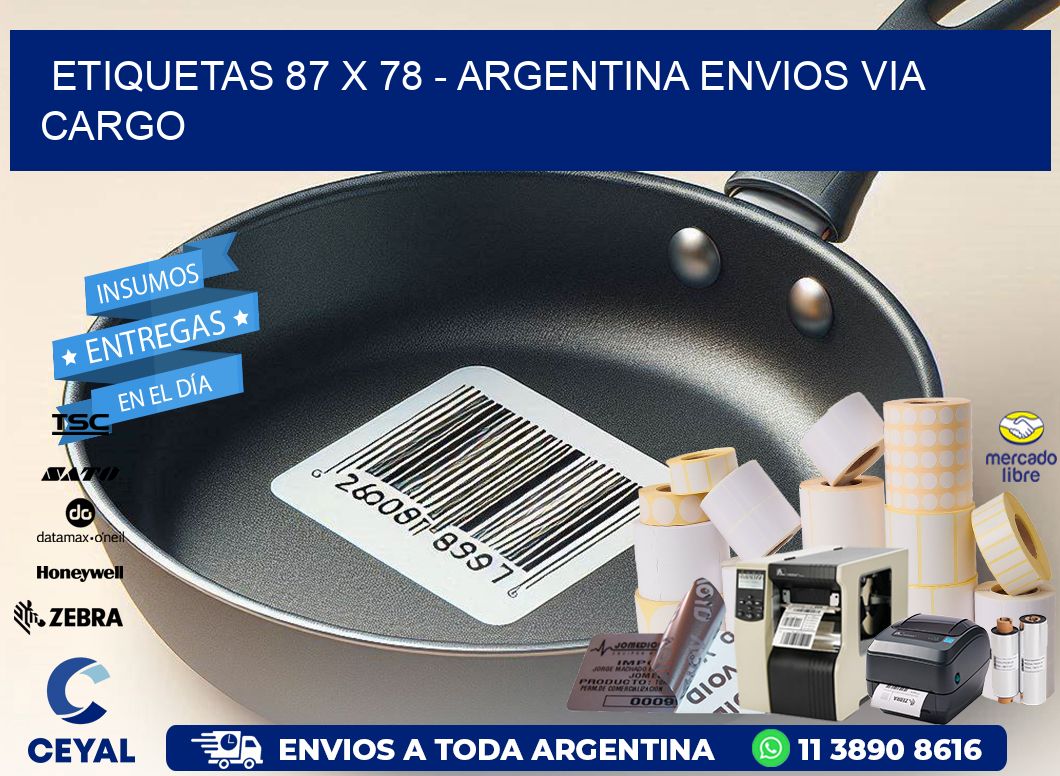 ETIQUETAS 87 x 78 - ARGENTINA ENVIOS VIA CARGO