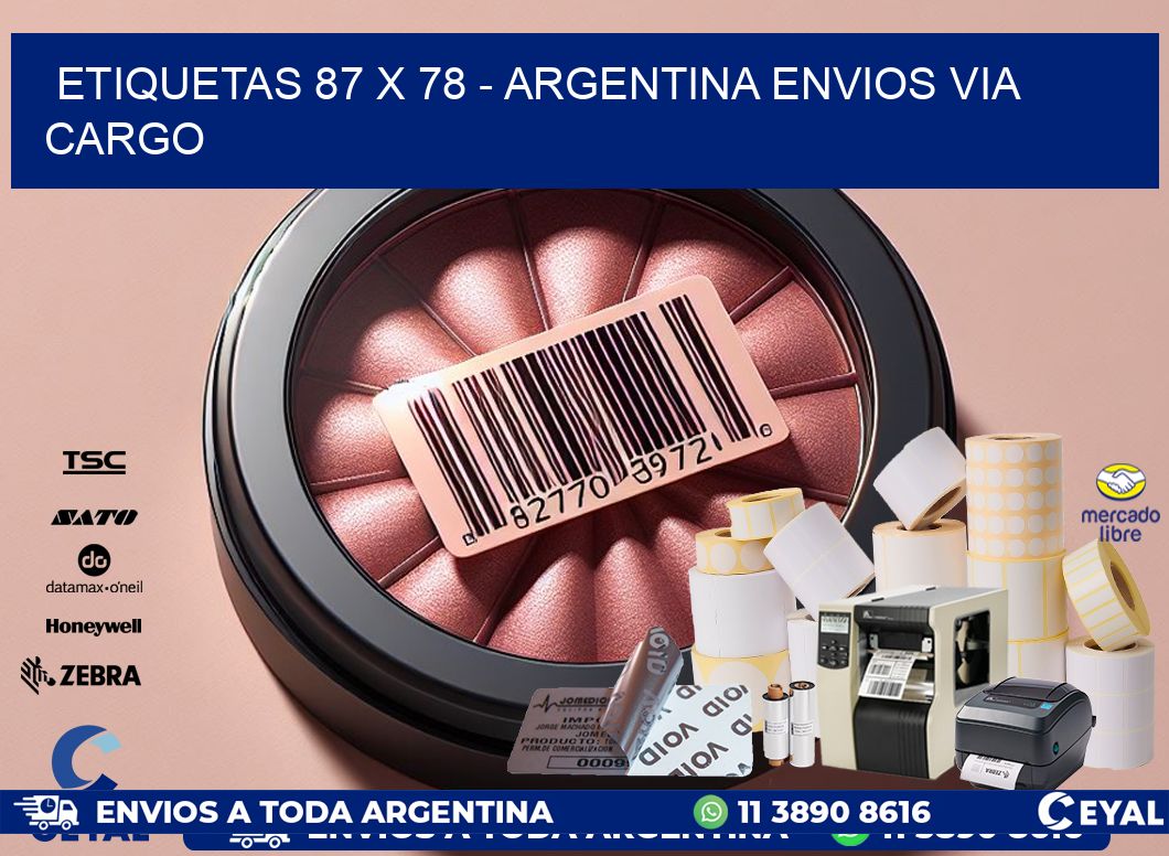 ETIQUETAS 87 x 78 – ARGENTINA ENVIOS VIA CARGO