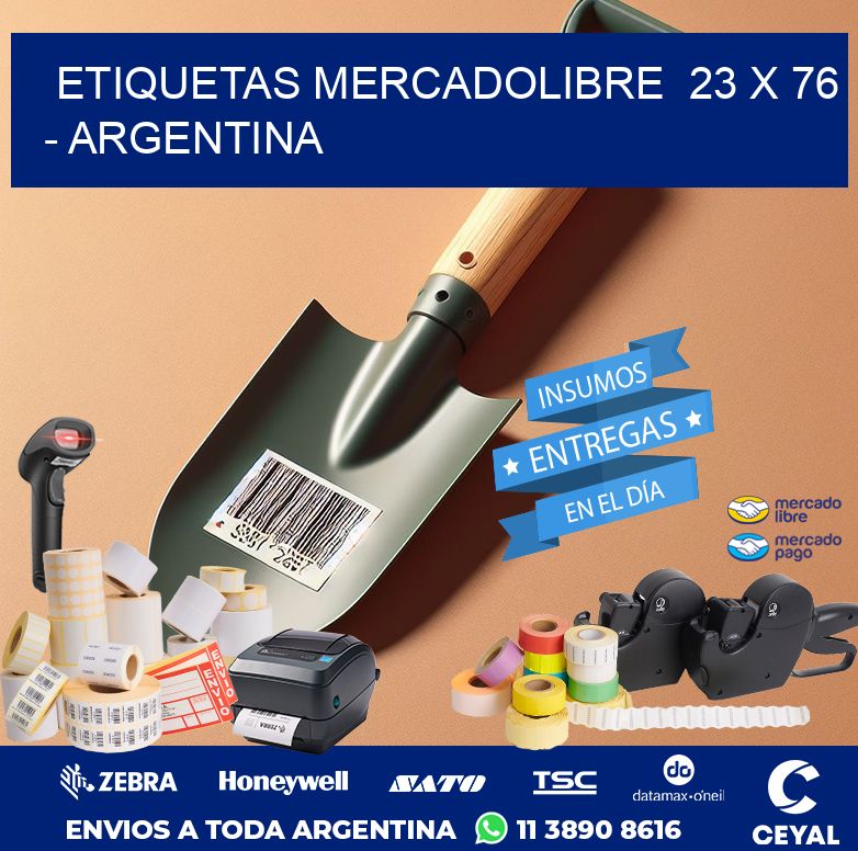 ETIQUETAS MERCADOLIBRE 23 x 76 - ARGENTINA