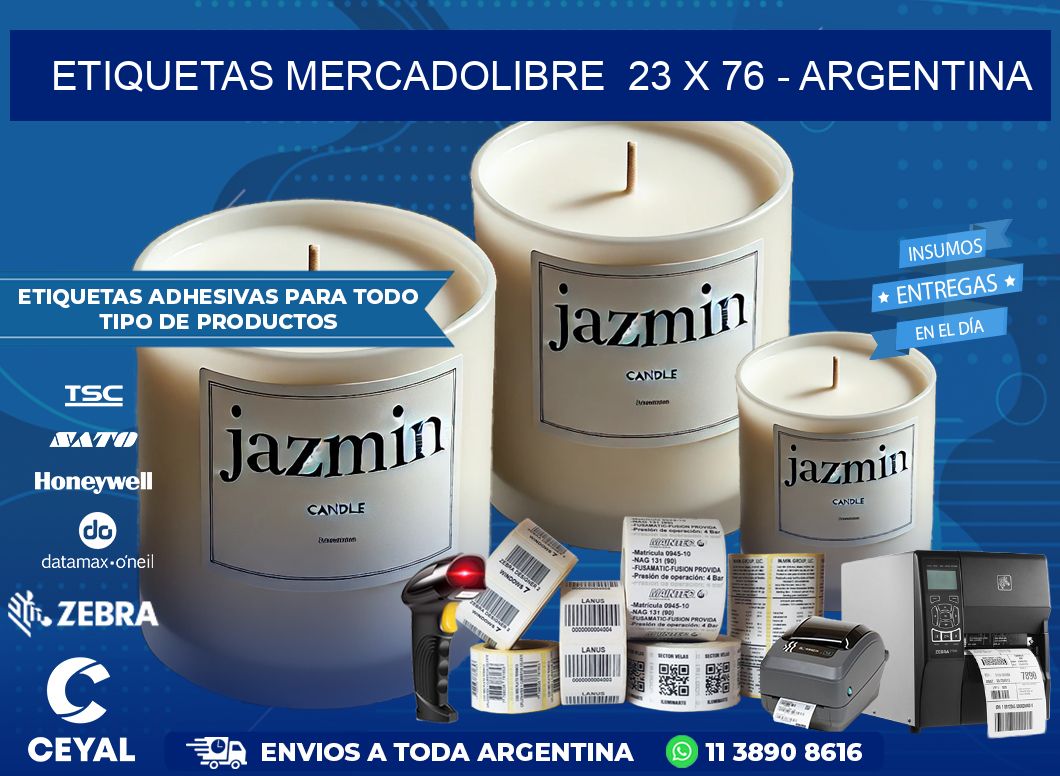 ETIQUETAS MERCADOLIBRE  23 x 76 – ARGENTINA