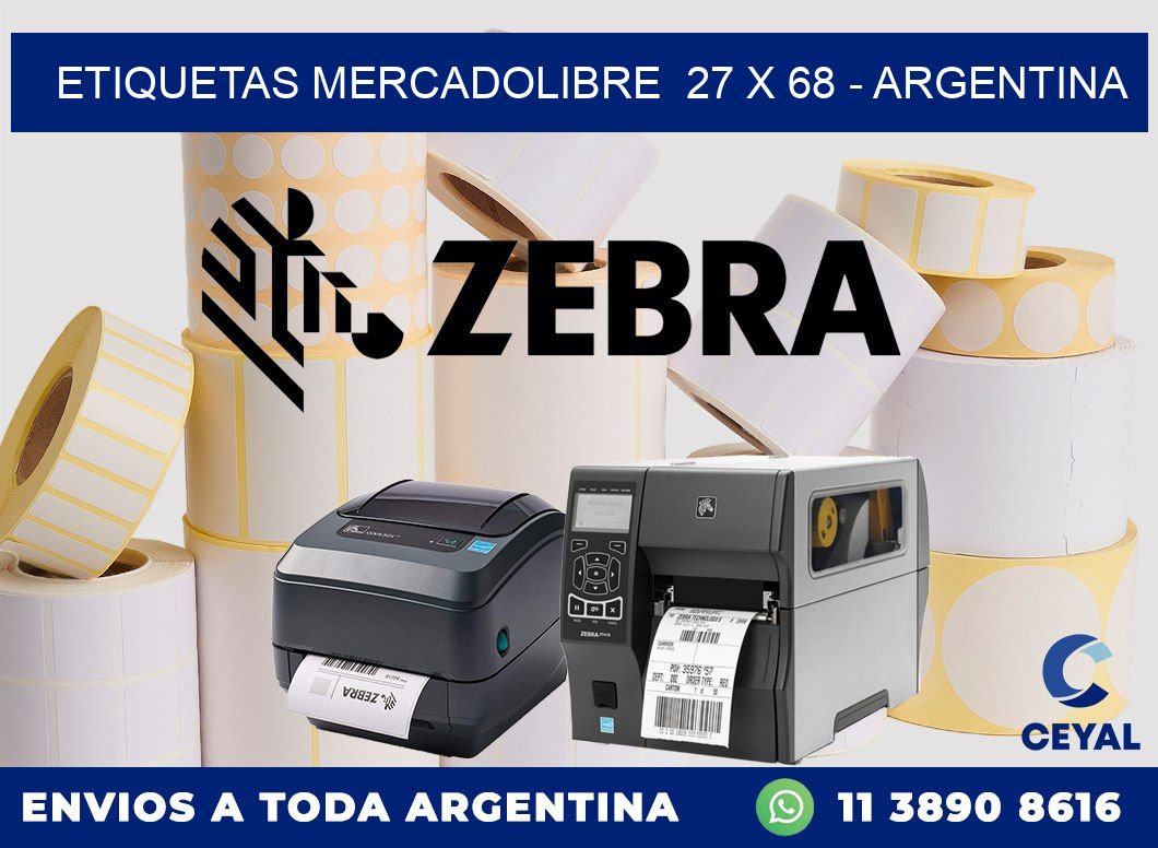ETIQUETAS MERCADOLIBRE  27 x 68 – ARGENTINA