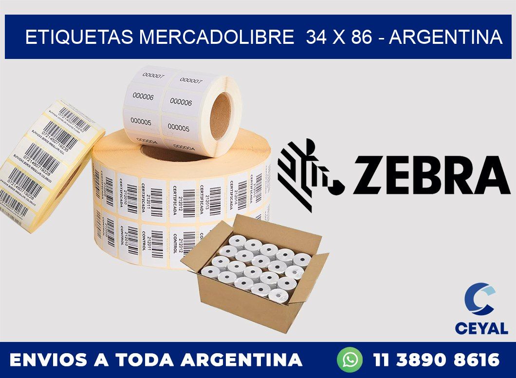 ETIQUETAS MERCADOLIBRE  34 x 86 – ARGENTINA