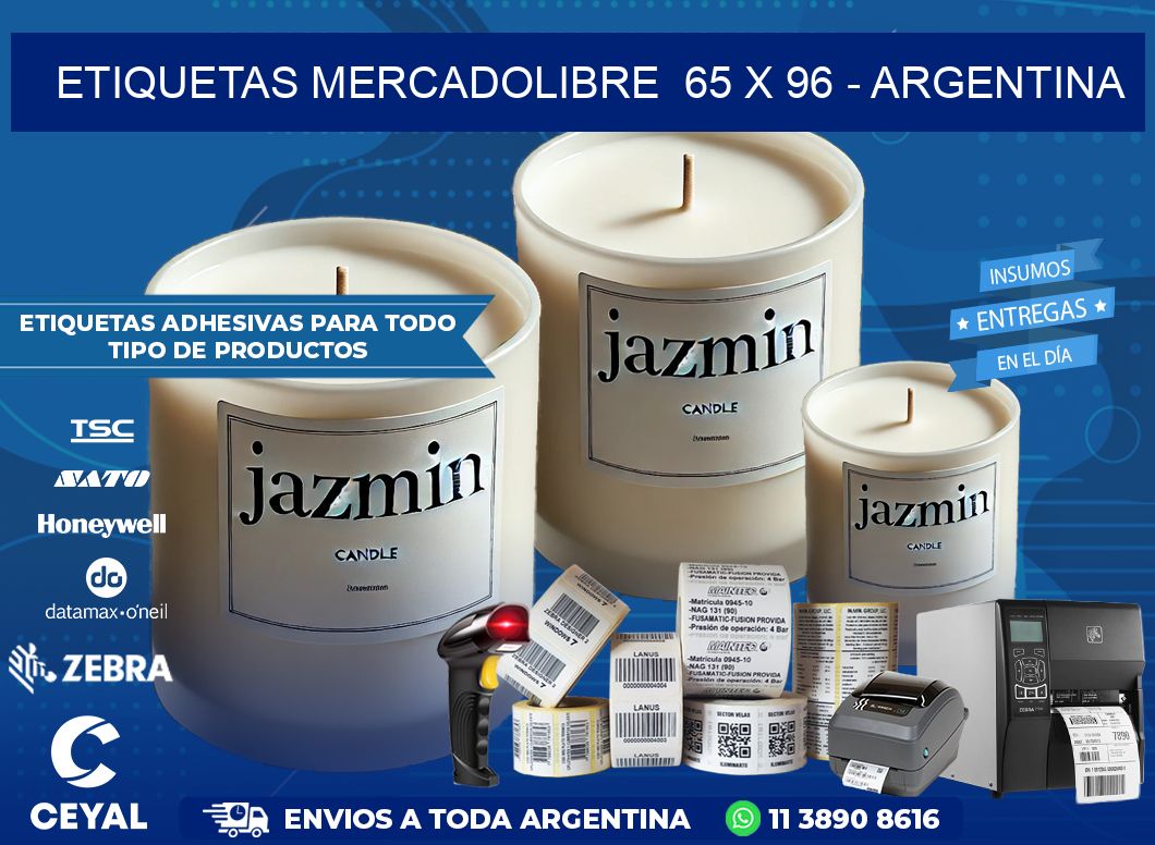 ETIQUETAS MERCADOLIBRE  65 x 96 – ARGENTINA