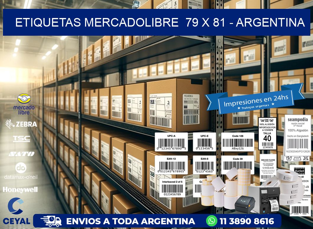 ETIQUETAS MERCADOLIBRE  79 x 81 – ARGENTINA