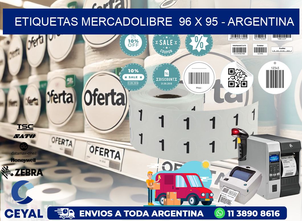 ETIQUETAS MERCADOLIBRE 96 x 95 - ARGENTINA
