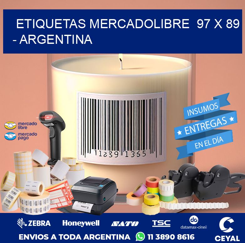 ETIQUETAS MERCADOLIBRE 97 x 89 - ARGENTINA