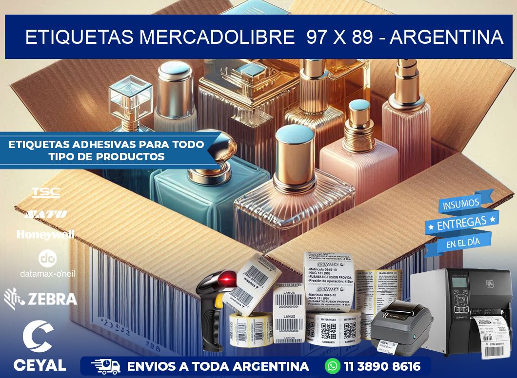 ETIQUETAS MERCADOLIBRE  97 x 89 – ARGENTINA