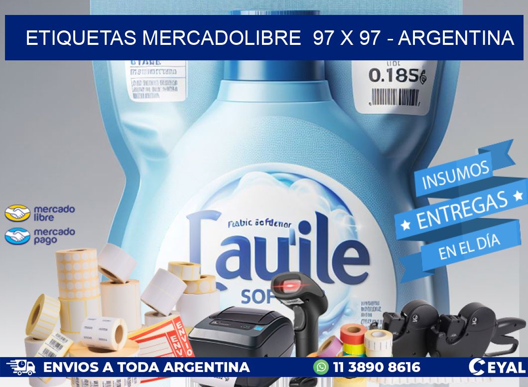 ETIQUETAS MERCADOLIBRE 97 x 97 - ARGENTINA