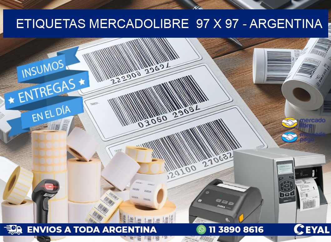 ETIQUETAS MERCADOLIBRE 97 x 97 - ARGENTINA