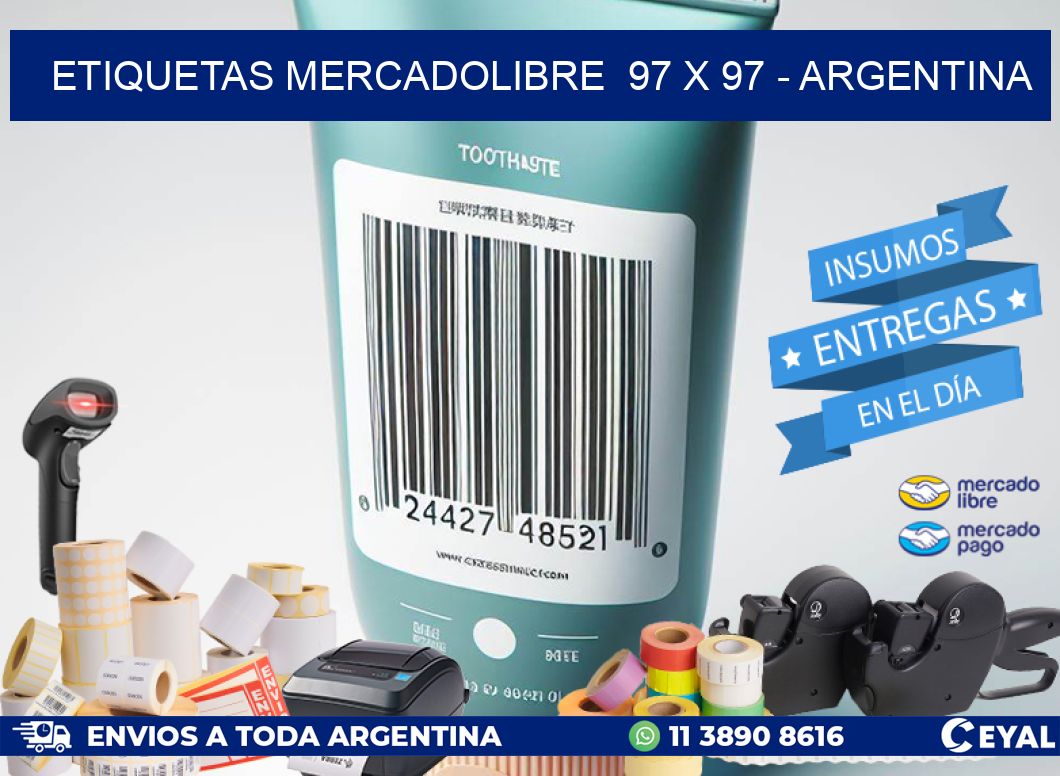 ETIQUETAS MERCADOLIBRE 97 x 97 - ARGENTINA