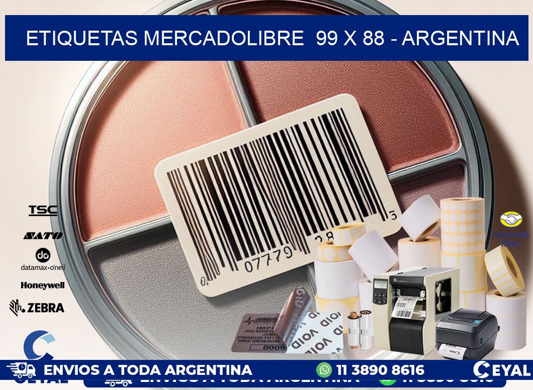 ETIQUETAS MERCADOLIBRE  99 x 88 – ARGENTINA