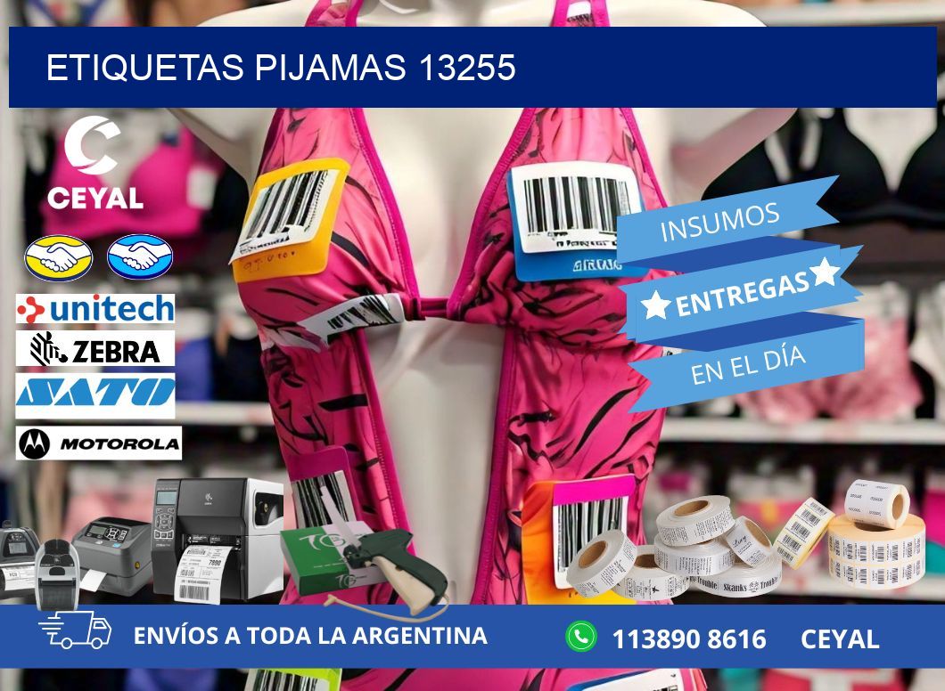 ETIQUETAS PIJAMAS 13255