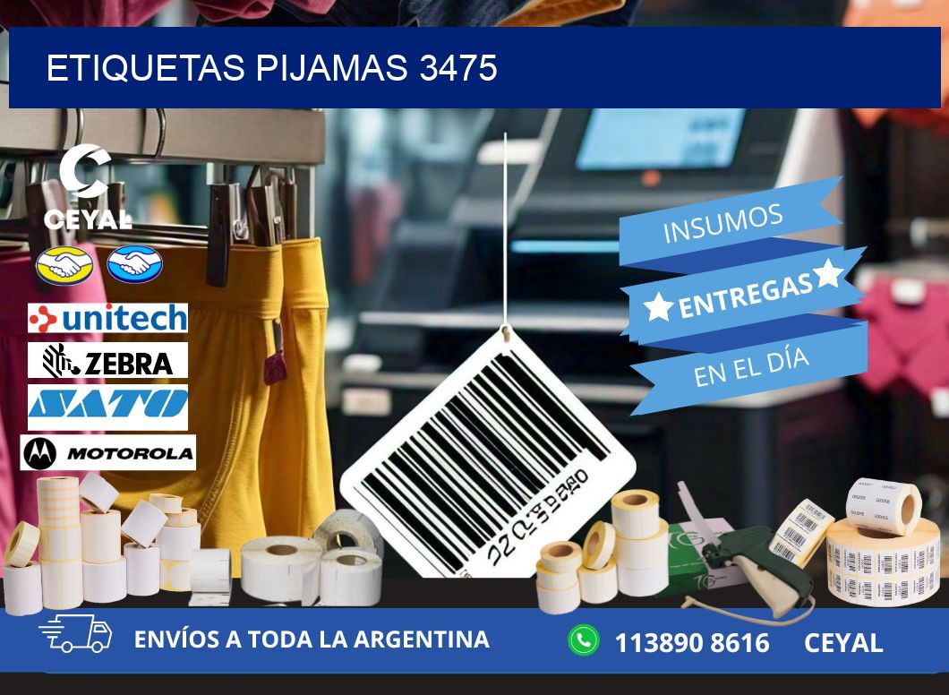 ETIQUETAS PIJAMAS 3475