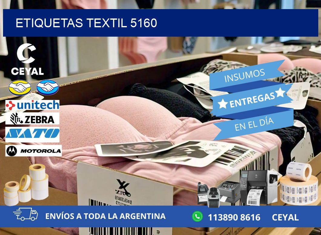 ETIQUETAS TEXTIL 5160