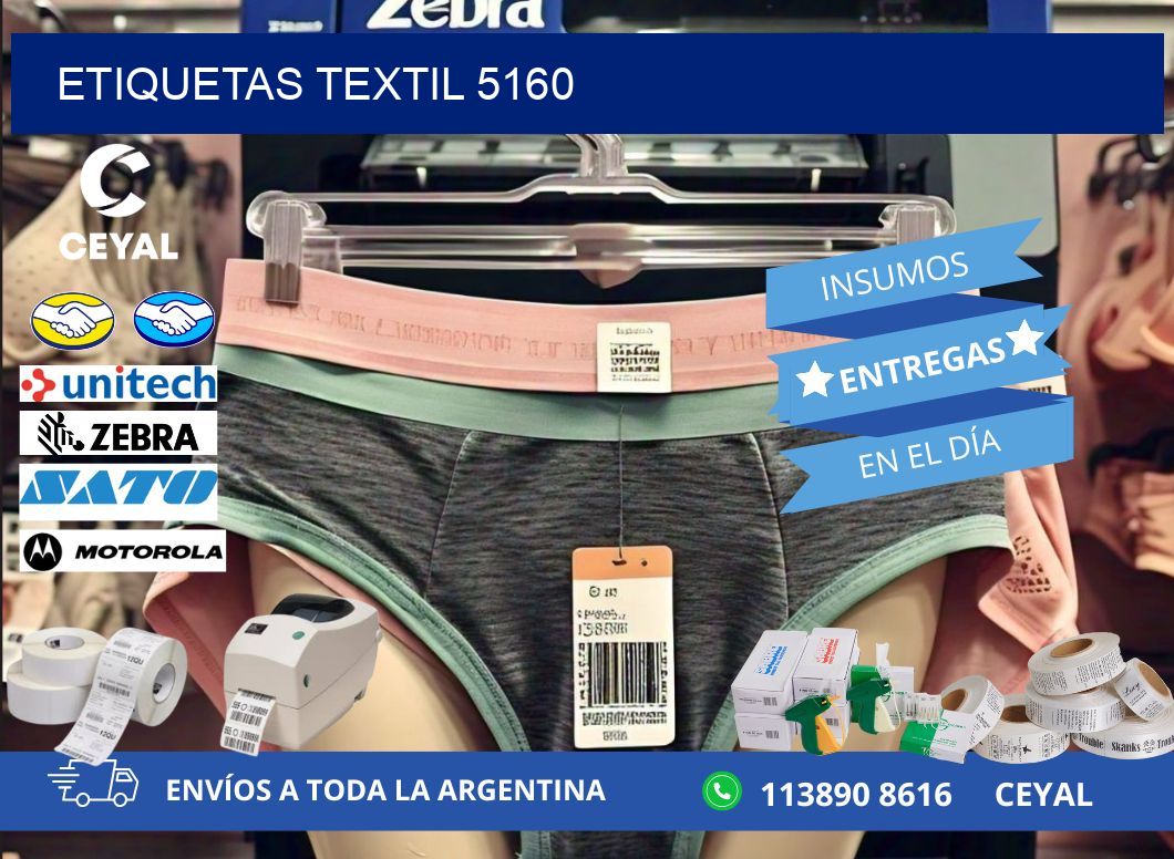 ETIQUETAS TEXTIL 5160