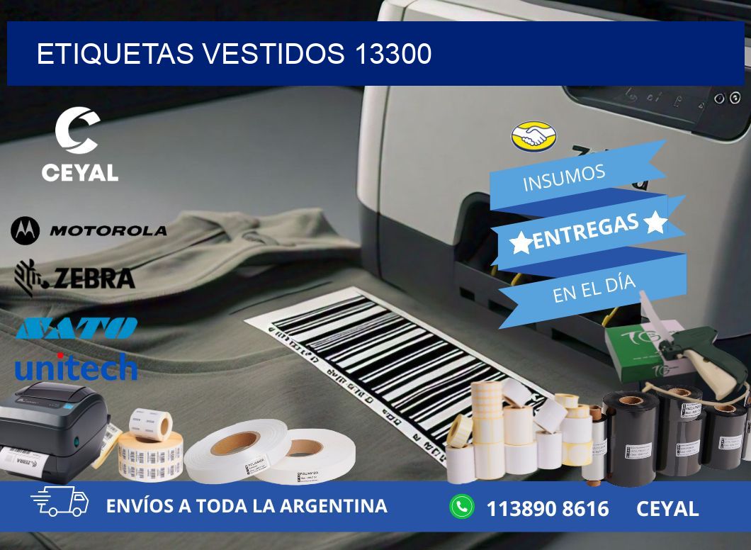 ETIQUETAS VESTIDOS 13300
