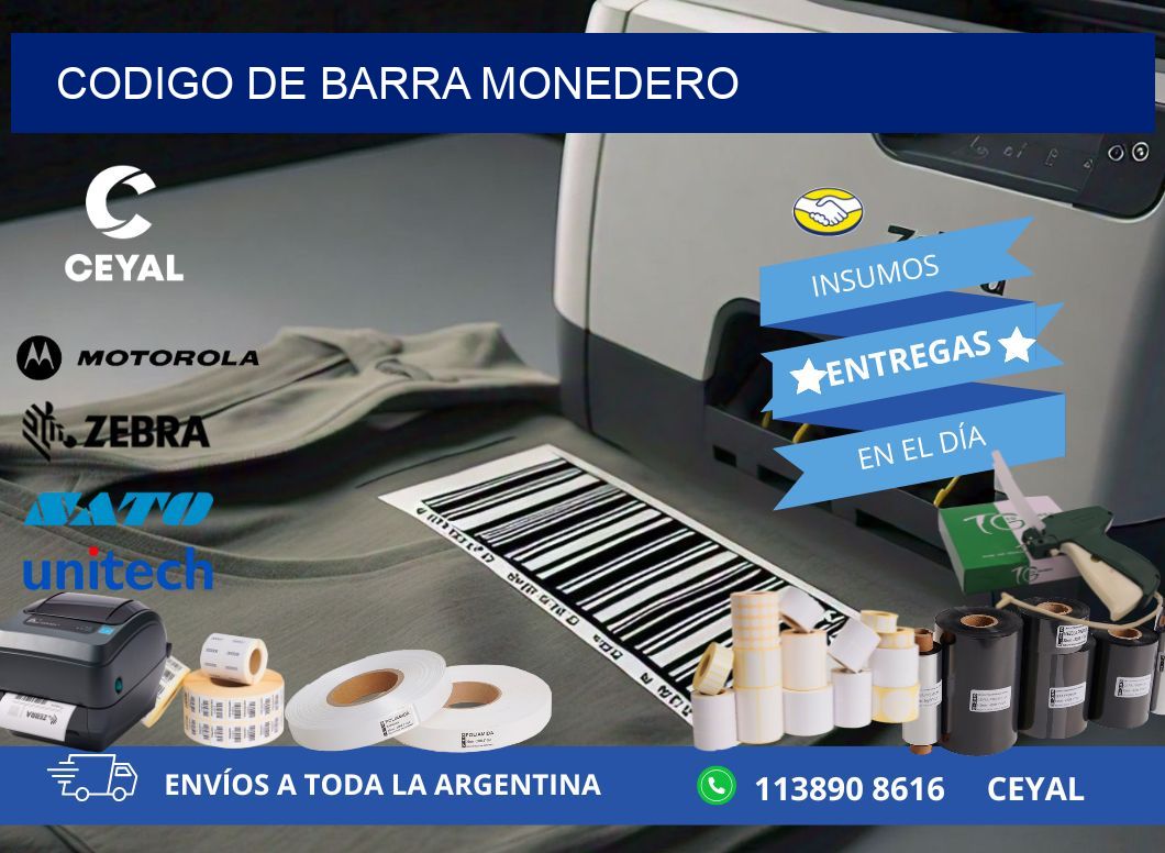 codigo de barra MONEDERO