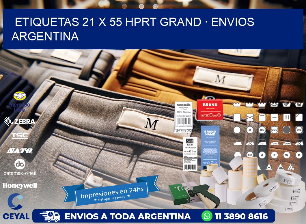 ETIQUETAS 21 x 55 HPRT GRAND · ENVIOS ARGENTINA