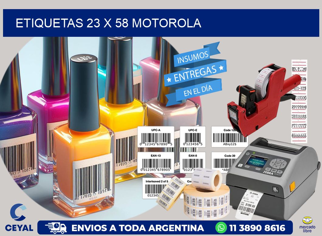 ETIQUETAS 23 x 58 MOTOROLA