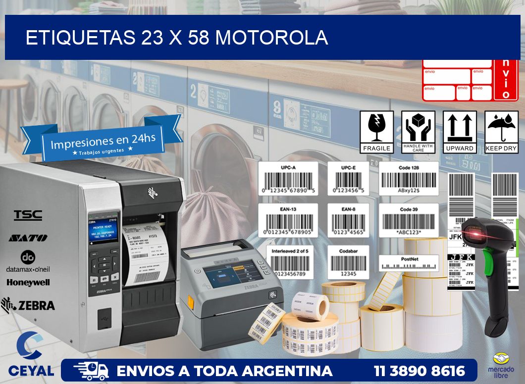 ETIQUETAS 23 x 58 MOTOROLA