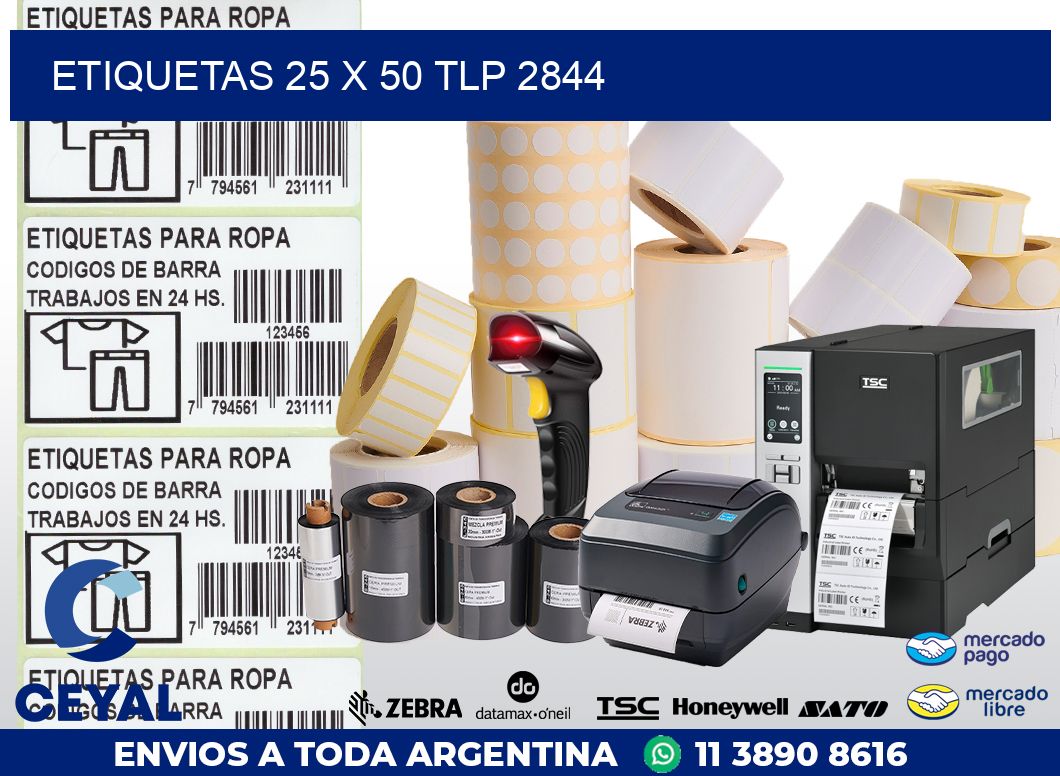 ETIQUETAS 25 x 50 TLP 2844
