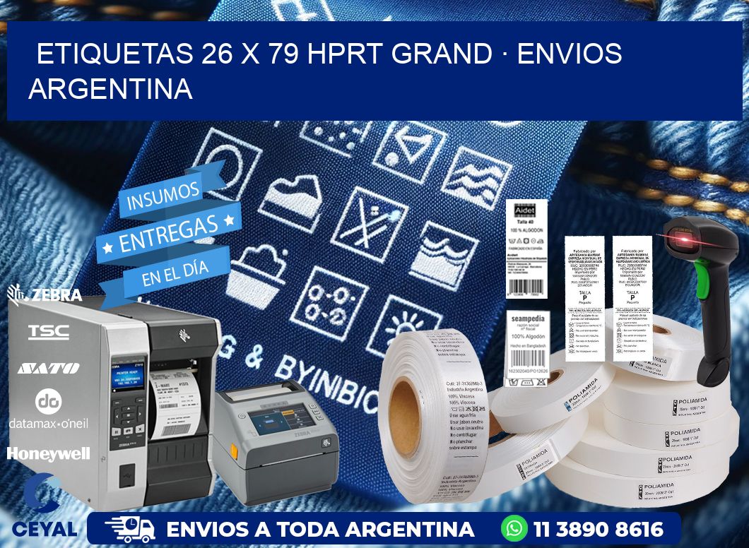 ETIQUETAS 26 x 79 HPRT GRAND · ENVIOS ARGENTINA