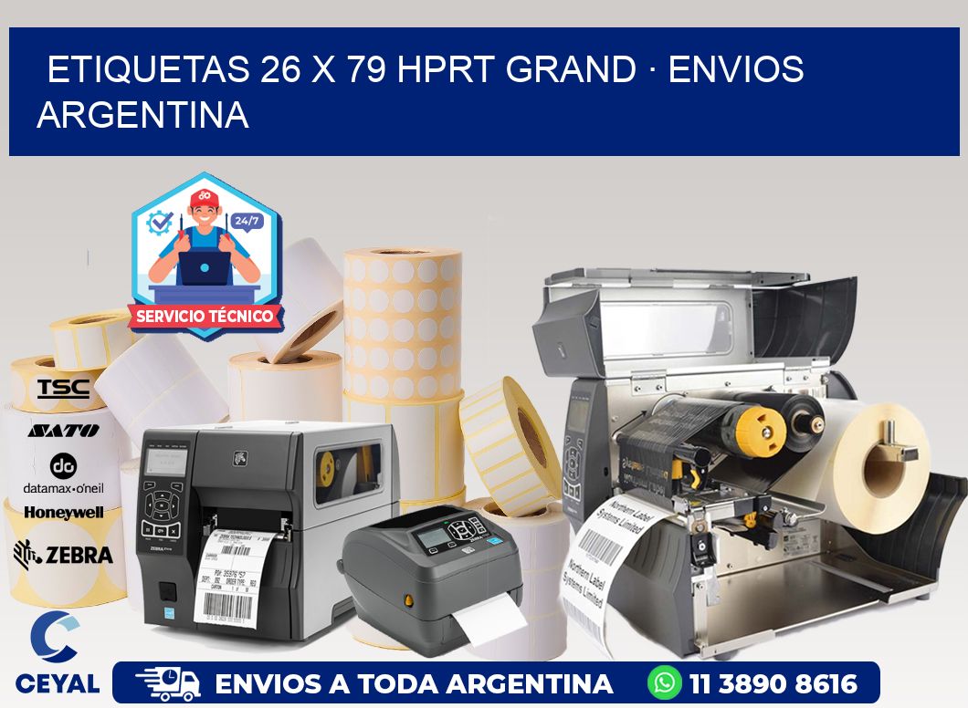 ETIQUETAS 26 x 79 HPRT GRAND · ENVIOS ARGENTINA