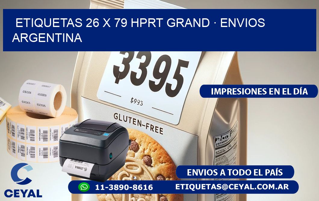 ETIQUETAS 26 x 79 HPRT GRAND · ENVIOS ARGENTINA