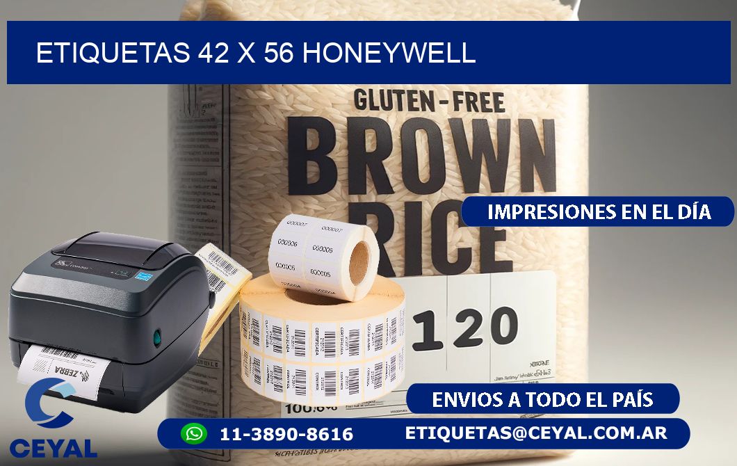 ETIQUETAS 42 x 56 HONEYWELL