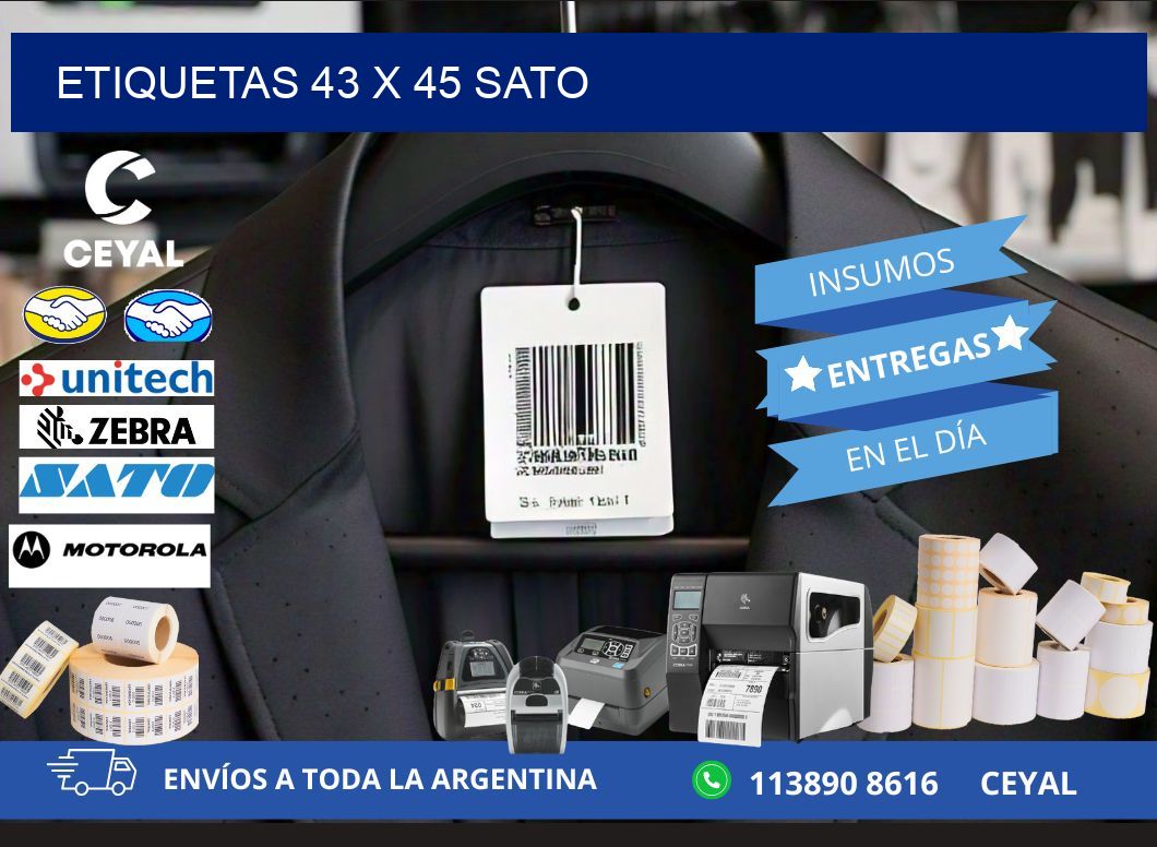 ETIQUETAS 43 x 45 SATO