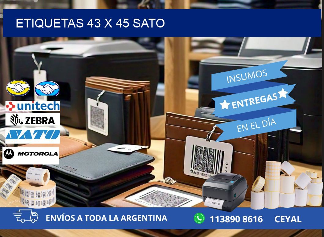 ETIQUETAS 43 x 45 SATO
