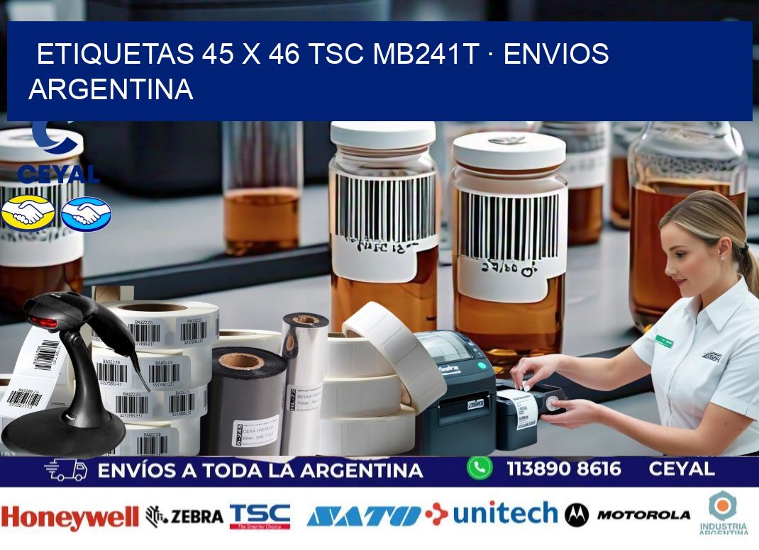 ETIQUETAS 45 x 46 TSC MB241T · ENVIOS ARGENTINA