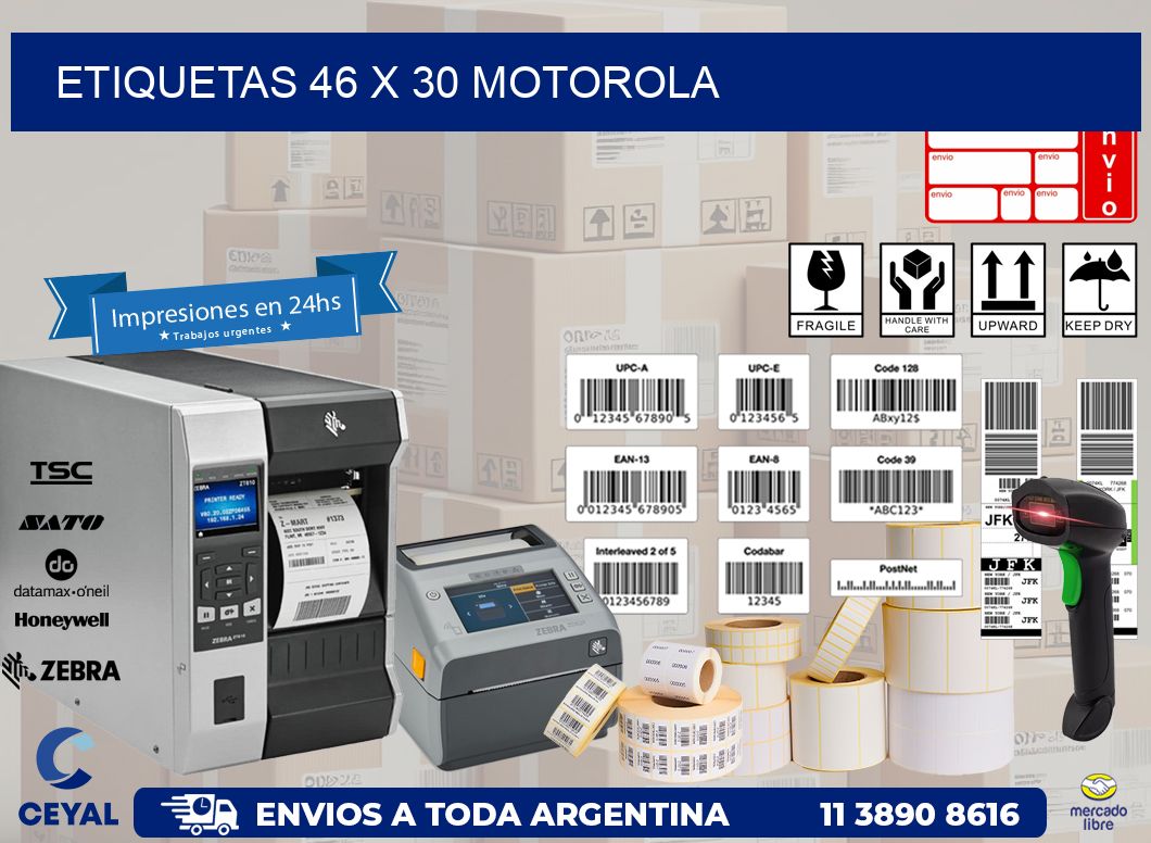 ETIQUETAS 46 x 30 MOTOROLA